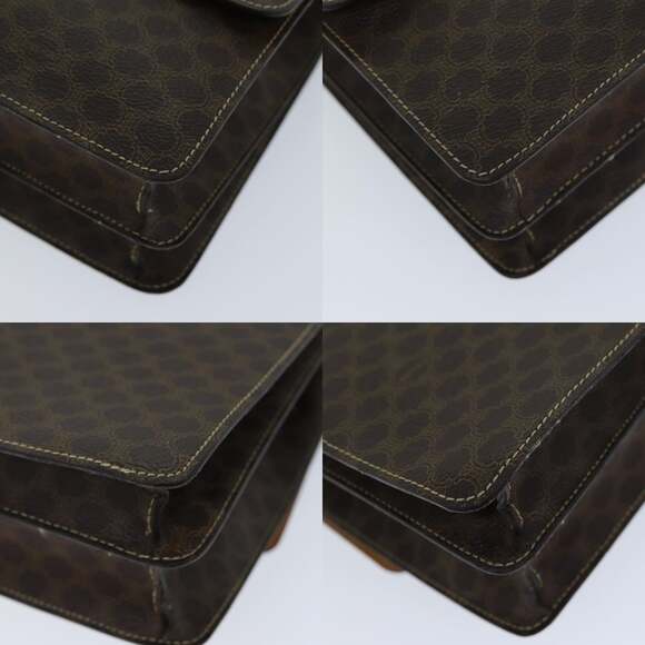 CELINE Macadam Canvas Hand Bag Pvc Brown - Picture 10 of 12